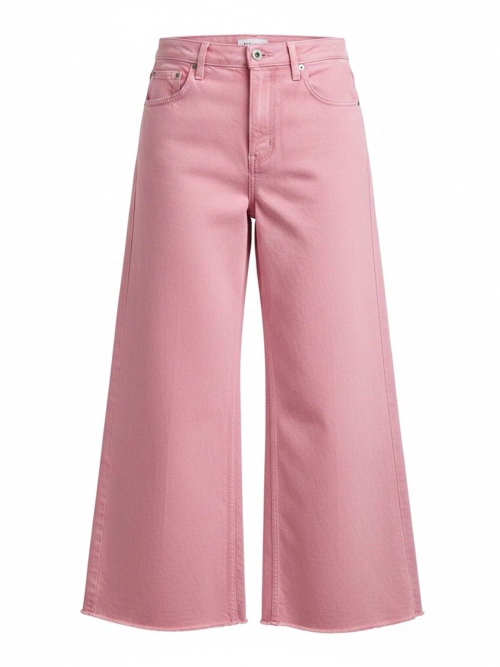 Pistols Pink Wide-Leg Women’s Jeans - Casual Frayed Hem